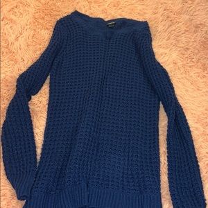 Blue knit sweater
